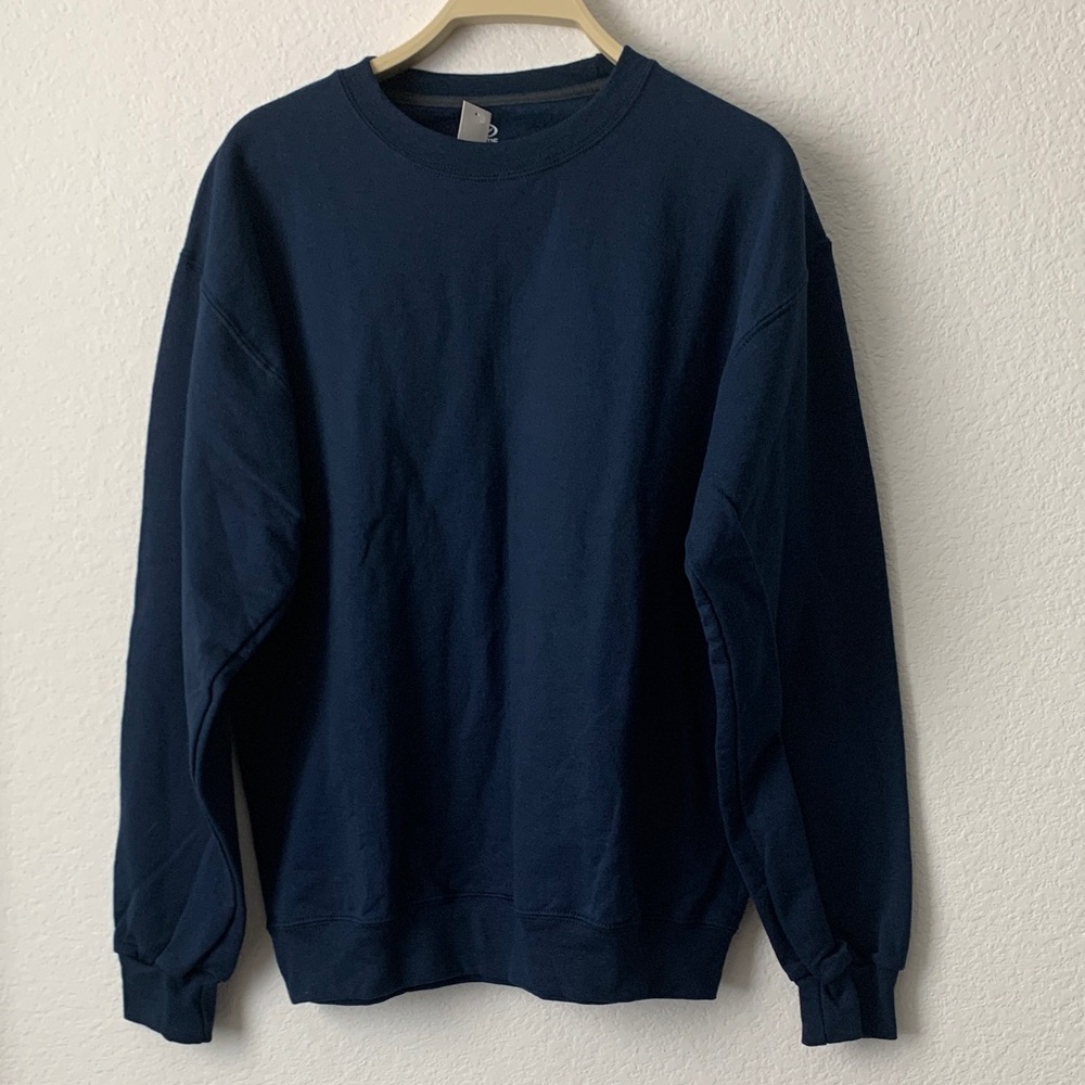 Athletic Works Men's Navy Crewneck Sweater